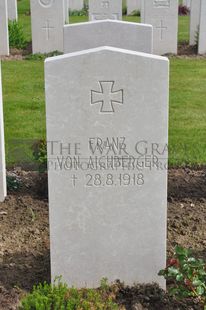 MONT HUON MILITARY CEMETERY, LE TREPORT - VON AICHBERGER, FRANZ